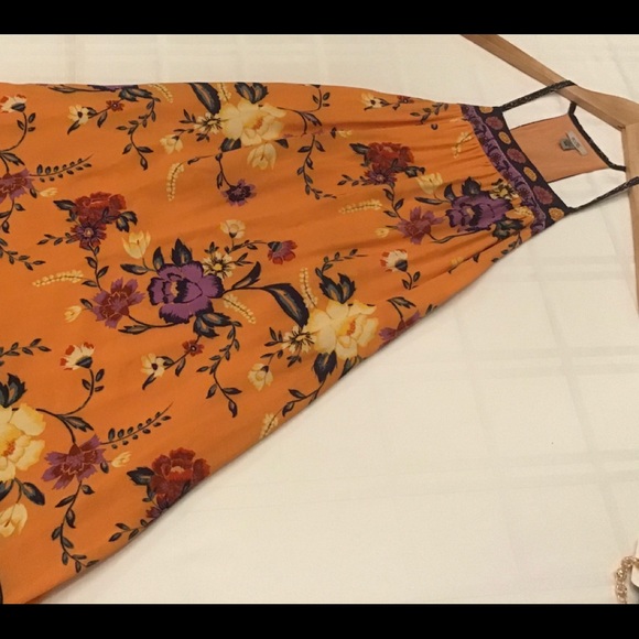 Ecote (Urban Outfitters) Orange Floral Dress - Picture 6 of 8